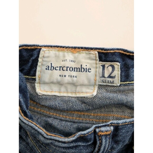 Abercrombie & Fitch Kids Baxter Jeans Sz 12 Slim Low Rise Boot boys - Picture 3 of 9